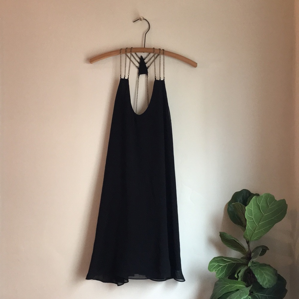 Black Strappy Modern Cocktail dress